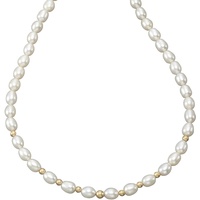 Collierkettchen »585 Gold Perlen weiß 7-7,5mm Goldkugeln«, 96924558-0 gelb + weiß