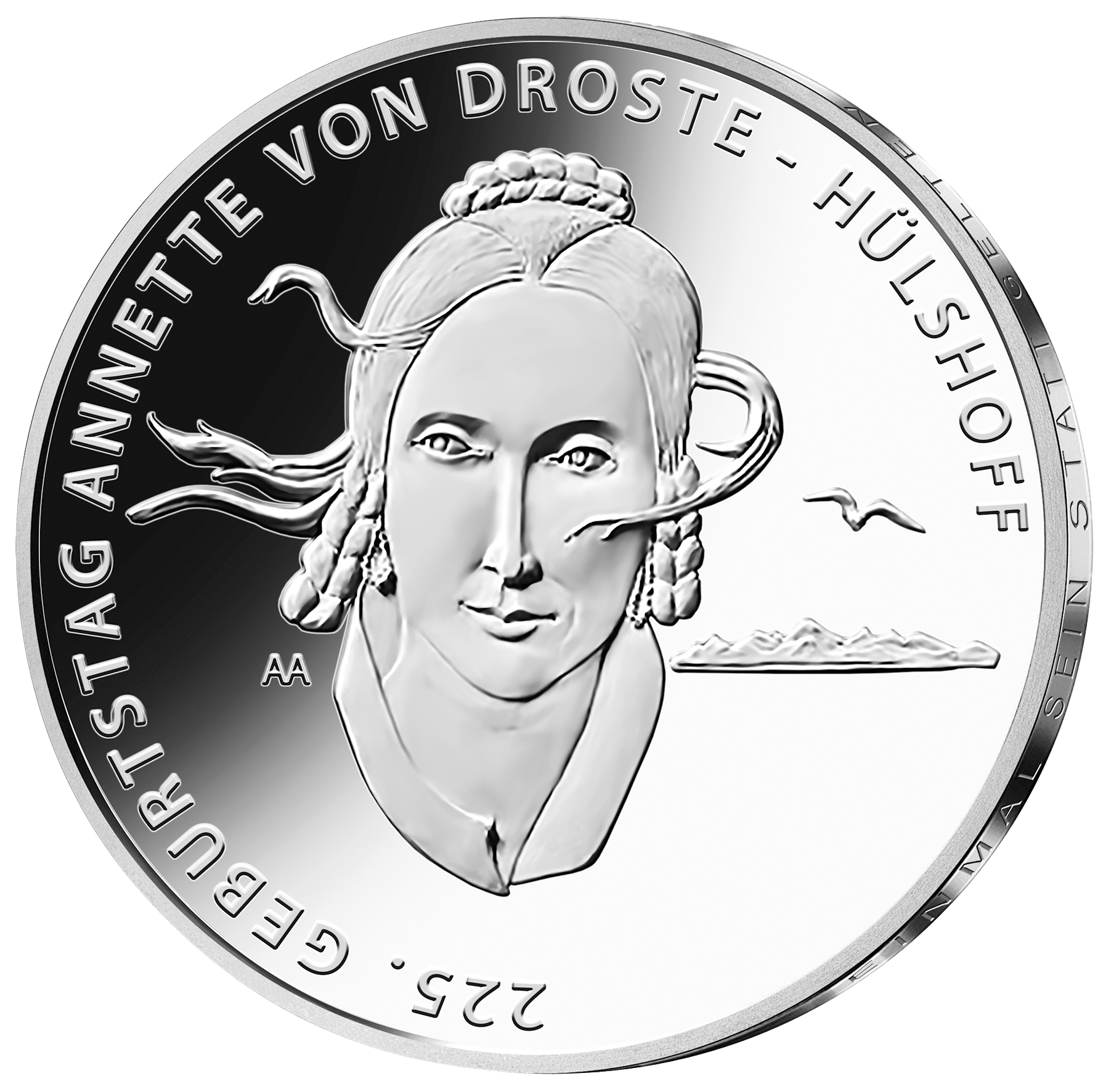 20-Euro-Silber-Gedenkmünze "225. Geburtstag Annette von Droste-Hülshoff" – Polierte Platte