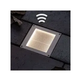 Paulmann Solar LED Bodeneinbauleuchte Aron Kunststoff 10x10 cm mit Bewegungsmelder weiß