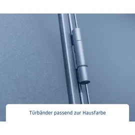 Hörmann Elegant-S Gerätehaus 2,38 x 1,08 m Taubenblau