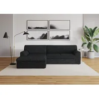 DOMO collection Ecksofa »Topper L-Form«, mit Recamiere, wahlweise mit Schlaffunktion grau