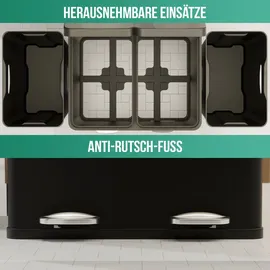 Avalo Mülleimer 60 l Schwarz