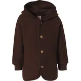 Engel - Wollfleece-Kapuzenjacke HOLZKNÖPFE in zimt melange, Gr.50/56