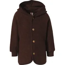Engel - Wollfleece-Kapuzenjacke HOLZKNÖPFE in zimt melange, Gr.50/56