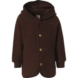 Engel - Wollfleece-Kapuzenjacke HOLZKNÖPFE in zimt melange, Gr.50/56