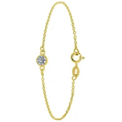 Lucardi Armband 925 Silber - August Gold Juni Damen 