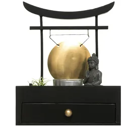 WellHome - Zen-Garten mit Schublade 16,3x15x20,3cm
