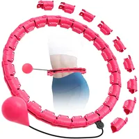 JOLIGAEA Smart Hula Hoop Reifen Erwachsene, Smart Hula Fitness Reifen mit Gewicht, 24 Abnehmbare Knoten Hoola Reifen für Kinder Erwachsene Anfänger Abnehmen, Fitness, Massagen Hoola Reifen abnehmen