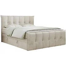 MKS King Boxspringbett 120 x 200 cm H4 Beige