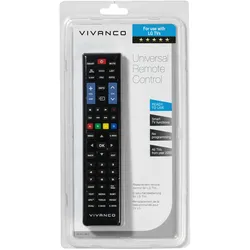 Vivanco Universal-TV-Fernbedienung LG 2000 für PC 4in1 mit Netflix-Taste, Farbe schwarz