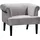Atlantic Home Collection Sessel Charlie Samt 86 x 70 x 74 cm Grau mit Wellenunterfederung