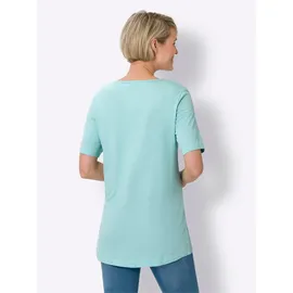 Classic Basics Longshirt CLASSIC BASICS "Doppelpack Shirts", Damen, Gr. 40, bunt (flieder, mint), 100% Baumwolle, unifarben, Rundhals, Shirts Longshirt