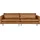 Woood Sofa Rodeo Classic 3 Sitzer Lederoptik, modern klassisch, cognacbraun, komfortabel gepolstert