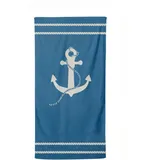 GOUVKEY Badetuch Anker-Motiv,Badetuch sandfrei und schnelltrocknend Strand-Handtuch - Microfaser Strandlaken groß leichtes Reisen Strandtuch Yogadtuch (1,70x140CM)