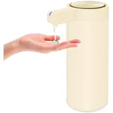 Mamiddle Seifenspender Automatisch Edelstahl mit Sensor Infrarot Seifenspender Elektrischer IPX5 Wasserdicht USB-C Aufladung mit Sensor Infrarot Bewegungssensor für Küche & Bad (Elfenbein)