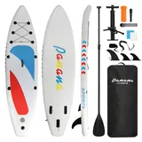 Panana Premium SUP Board Set Aufblasbar, 325cm Stand Up Paddling Board mit Komplettem Zubehör, Verstellbares Paddel, Pumpe, Rucksack, Paddleboard für Anfänger Fortgeschrittene Erwachsene, 200kg