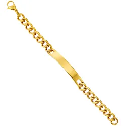 Firetti Armband »Schmuck Geschenk Armkette ID-Platte, Flachankerkette« Firetti gelbgoldfarben