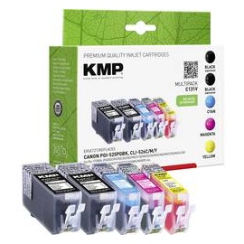 KMP Druckerpatrone ersetzt Canon PGI-525, CLI-526 Kompatibel Kombi-Pack Schwarz, Cyan, Magenta, Gelb