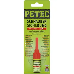 PETEC Schraubensicherung hochfest, rot, 5 g