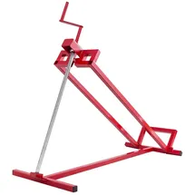 Costway Rasentraktor Heber Hebevorrichtung, bis 400 kg | 45° verstellbar faltbar, Hebebühne Metall, Reinigungshilfe für Rasenmäher Motorrad Aufsitzmäher, Rasentraktorheber (Rot)
