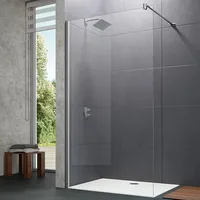 Hüppe Design pure 4-Eck Dusch-Seitenwand 785-800mm, Glasstärke 8mm - silber matt
