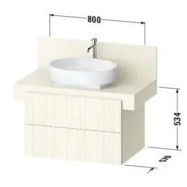 Duravit Balcoon 80x57x53,4cm, umb strukt., 2 Schubkästen
