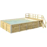 Weka Massivholzpool 595 Gr. 2 650 x 490 x 201 cm Folie sandfarben