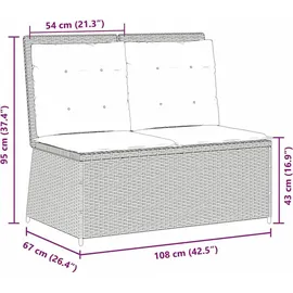 vidaXL Gartenbank 220 x 0 x 0 cm Schwarz