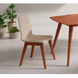 INOSIGN Stuhl »Sandy«, 2 St., Microfaser, mit verschiedenen Stuhlbeinfarben und Farbvarianten, Sitzhöhe 47 cm, beige