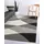 The CarPET Pearl – Moderner Kurzflor Teppich, dichter Flor, geometrisches Muster, Konturenschnitt, Wohnzimmer & Schlafzimmer Teppich, Wellenmuster, Grau, 160 x 220 cm