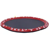 PawHut Hundepool für Hunde Spritz Wasserspiel Matte Wassersprinkler Anti-Rutsch Outdoor Kunststoff Rot