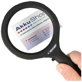 VELAMP Lupe mit LED-Beleuchtung und 3fach Vergrößerung mit 12 LEDs, IN287, ideal geeignet zum Lesen von Zeitungen,...