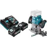 Makita RP 001 GM201 Akku Oberfräse 40 V max. 12 mm Brushless + 2x Akku 4,0 Ah + Ladegerät