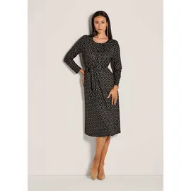 Madeleine Midikleid Grafisches Muster Schwarz/Braun 46