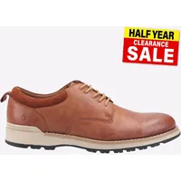 Hush Puppies Dylan Herren Lederschuhe Memory Foam Schnürschuhe Tan
