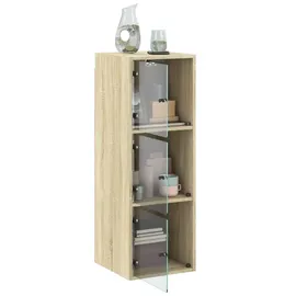 vidaXL Wandschrank mit Glastüren 35 x 37 x 100 cm Sonoma-Eiche