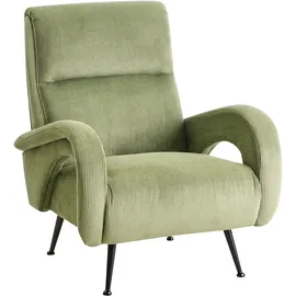 Beliani Sessel SVALOV Cord 72 x 71 x 70 cm Grün
