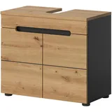 inn.furn Waschbeckenunterschrank Eiche Grau, 63 cm, Cooper