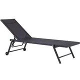 Beliani Sonnenliege 198 x 32 x 0 cm Schwarz