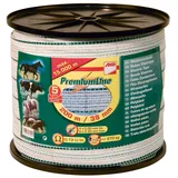 kerblalbertgmbh Premium-Weideband 38mmx200m weiß-grün,Z-Webbing, verzin.Cu