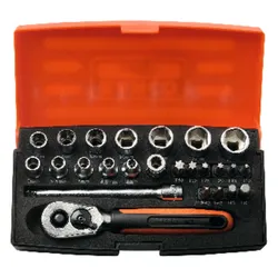 Bahco Steckschlüsselsatz 1/4’’ – 25 Teile