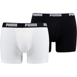 Puma Basic Boxershorts white/black L 2er Pack