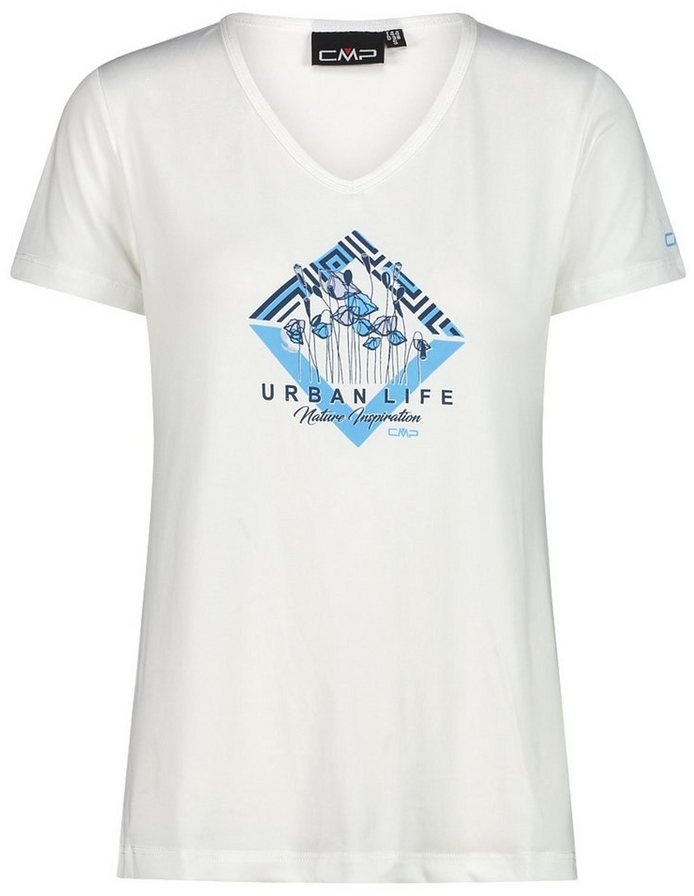 CMP Kurzarmshirt T-Shirt mit Aufdruck weiß 40bonvenon