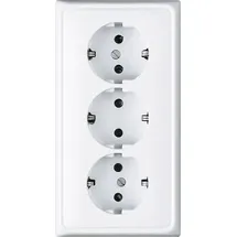 Jung Schuko-Steckdose 3-fach Alpinweiß