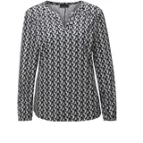 GOLDNER Elegantes Blusenshirt mit V-Ausschnitt grau 46