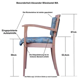 einrichtungsdesign24 Armlehnstuhl Buche braun 2er Set