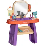 aiyaplay Schminktisch Kinder Frisiertisch mit Spiegel, LED Licht, Musik Lila