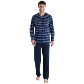 Götzburg Pyjama Schlafanzug lang Blau L