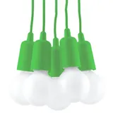 Sollux Lighting Diego 5-flg. E27 25 cm grün Kunststoff