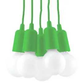 Sollux Lighting Diego 5-flg. E27 25 cm grün Kunststoff